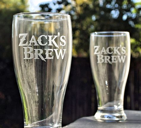 Etched Glass Personalized Beer Set Custom T For Him Christmas T