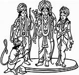 Clipart Ram Hanuman Sketch Cliparts Sita Rama Brahma Ji Drawing Laxman Lord Darbar Clip Pencil Saraswati Maa Coloring Pages Lakhan sketch template