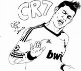 Ronaldo Cristiano Cr7 Joueur Calma Colorironline Pintar sketch template