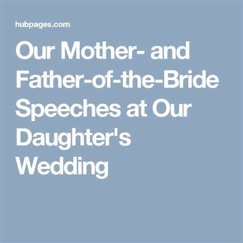 our mother and father of the bride speeches at our