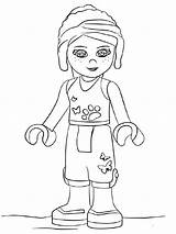 Lego Coloring Pages Friends Emma Girls Girl Printable Getcolorings Color sketch template