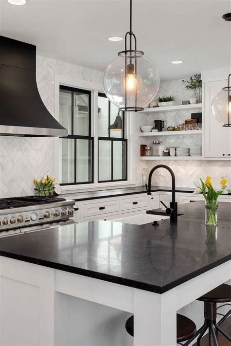 black countertop backsplash ideas tile designs tips advice home decor kitchen white