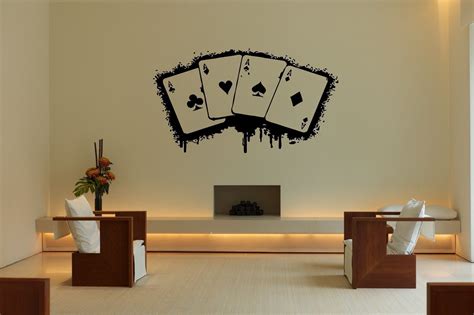 hwhd wall vinyl sticker decal decor room design ace card game play fun