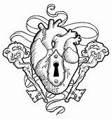 Heart Drawing Lock Keys Key Coloring Pages Deviantart Koyasan Drawings Tattoo Adult Hearts Colouring Hole Locks Tattoos Traditional Choose Board sketch template