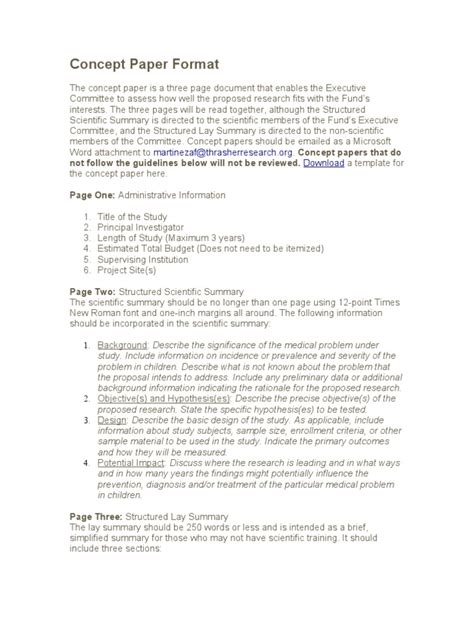format business concept paper   business paper templates