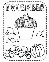 Coloring November Pages Sheets Printable Kids Cupcakes School Cupcake Middle Color Month Year Davemelillo Print Clip Library If Buy Popular sketch template