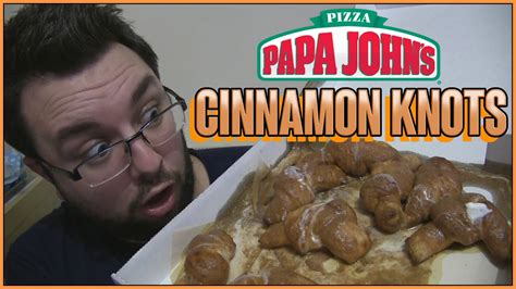papa john s cinnamon knots review youtube