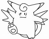 Pokemon Clefable Coloring Pages Drawing Drawings Morningkids sketch template