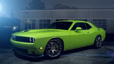 dodge challenger srt hellcat green wallpaper hd car wallpapers id