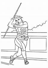 Coloring Pages Javelin Olympics Olympic Throw Games Printable Books sketch template