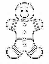 Gingerbread Man Coloring Pages Printable Kids sketch template