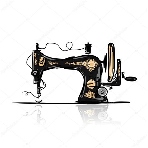 lista  foto dibujo maquina de coser antigua el ultimo