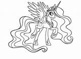 Princess Pony Celestia Coloring Little Pages Colouring Print Celestial Coloringsky sketch template