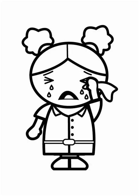 coloring page sad  printable coloring pages img
