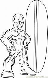 Silver Coloring Surfer Pages Squad Hero Super Show Coloringpages101 Color Online sketch template