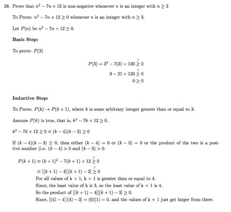 Proof Writing Prove Using Induction N 2 7n 12 Geq