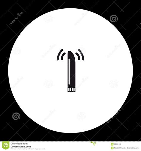 sex toy simple silhouette black icon stock vector