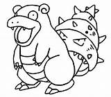 Slowbro Kolorowanki Pokémon Rysunki Pikachu sketch template