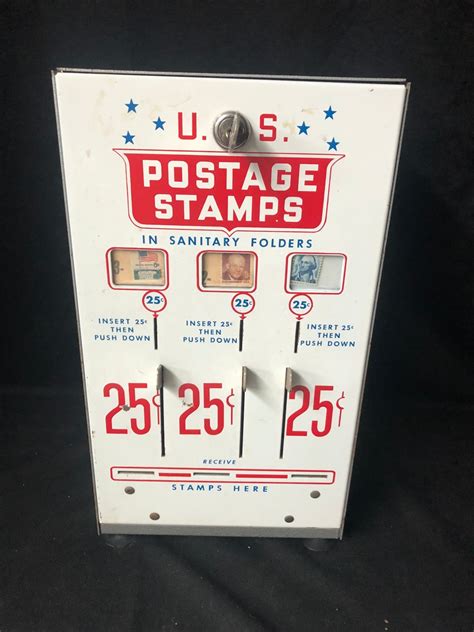 vintage  postage stamp vending machine