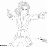 Widow Coloring Avengers sketch template