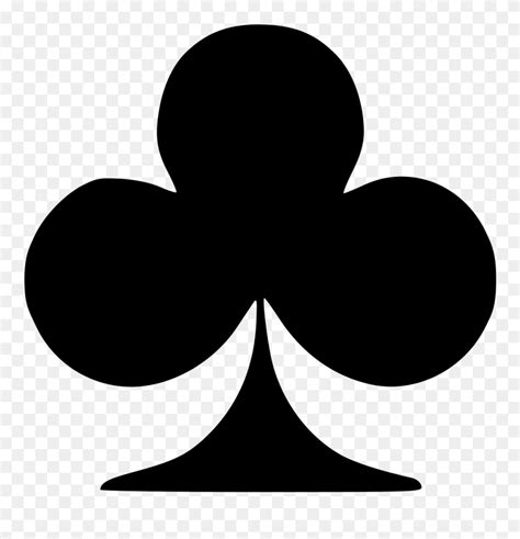 clubs card symbol clipart  pinclipart