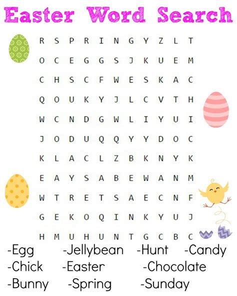 printable word search easy activity shelter