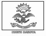 Dakota North Flag State Coloring sketch template