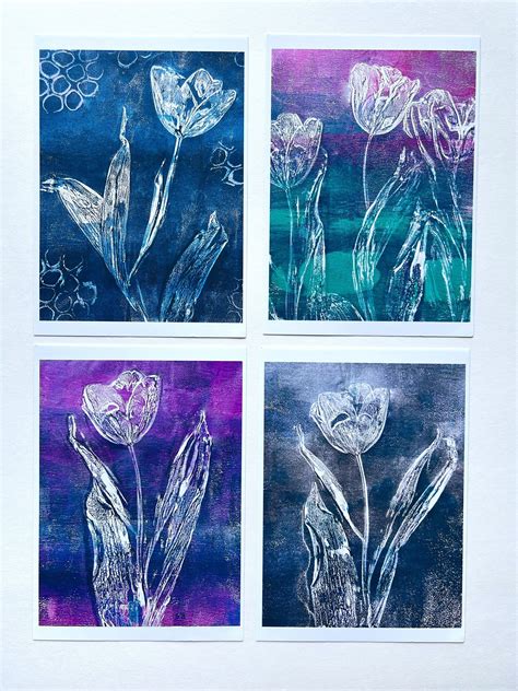 art posters  gel printed tulips printed  professional matte fine