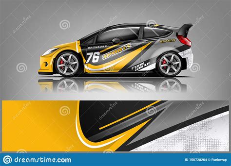 car wrap decal design vector graphic abstract racing designs  vehicle rally race