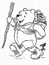 Hiking Coloring Pages Pooh Winnie sketch template