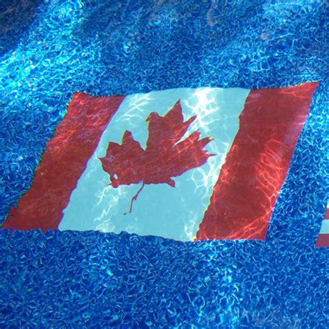 canadian flag pool art