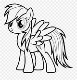 Dash Rainbow Pony Coloring Little Pages Drawing Clipart Pinclipart sketch template