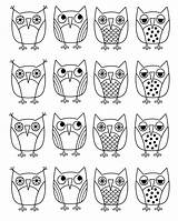Owl Owls sketch template