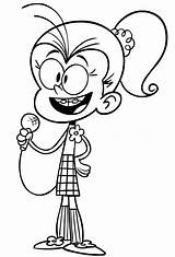 Loud House Luan Coloring Pages Microphone Character Printable Drawing Cartonionline Print Sheet Di Book sketch template