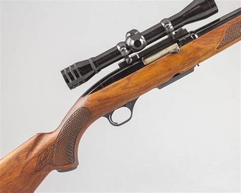 lot winchester model  semi automatic rifle  scope