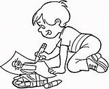 Coloring Masterpiece Boy Drawing Little sketch template