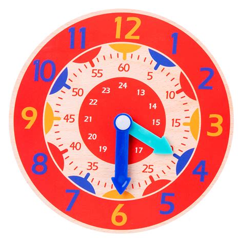 horloge montessori en bois colore pour enfants cm lhorloge murale