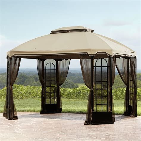 essential garden terrace gazebo ft  ft outdoor living gazebos canopies pergolas