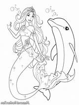 Dolphin Mermaid Coloring Pages Mermaids Getcolorings Printable Getdrawings sketch template