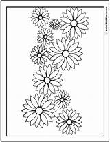 Coloring Daisy Pages Flower Garland Daisies Print Rose Drawing Flowers Color Printables Pdf Printable Cute Colorwithfuzzy Drawings Customizable Pdfs Roses sketch template