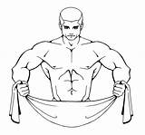 Strong Man Drawing Buff Getdrawings sketch template