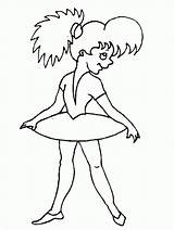 Ballet Ballerina Arabesque sketch template