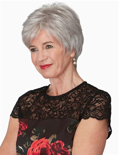 New Short Pixie Cut Grey Wig For Older Ladies Pixie Wigs Capless Wigs