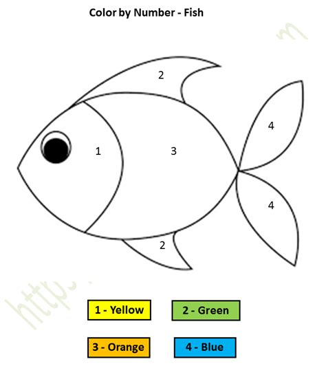 environmental science preschool color  number fish color