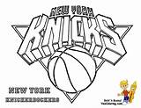 Coloring Pages Basketball Nba Logo Sheets Knicks Printable Heat Brooklyn Nets Thunder Drawing Clipart La Bulls Teams Sheet Kids York sketch template