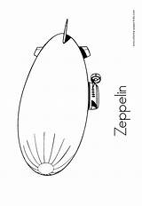 Coloring Pages Transportation Kids Balloon Color Printable Zeppelin Air Hot Sheets Balloons Transport Found sketch template
