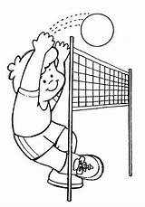 Coloring Pages Volleyball Coloringbook4kids sketch template