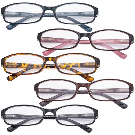 5 pack small reading glasses for women reading fashion readers