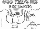 Promises Keeps Bible Rainbow Sheets Craftingthewordofgod Noah Crafting sketch template