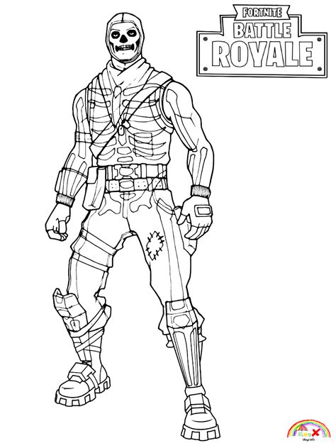 skull trooper fortnite battle royale coloring pages coloring pages